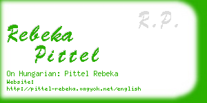 rebeka pittel business card